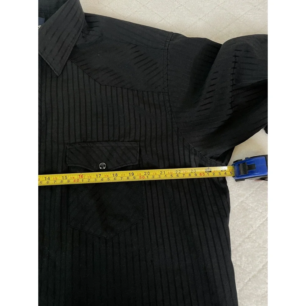 Wrangler mens black pealsnap button up‎ sz xl black